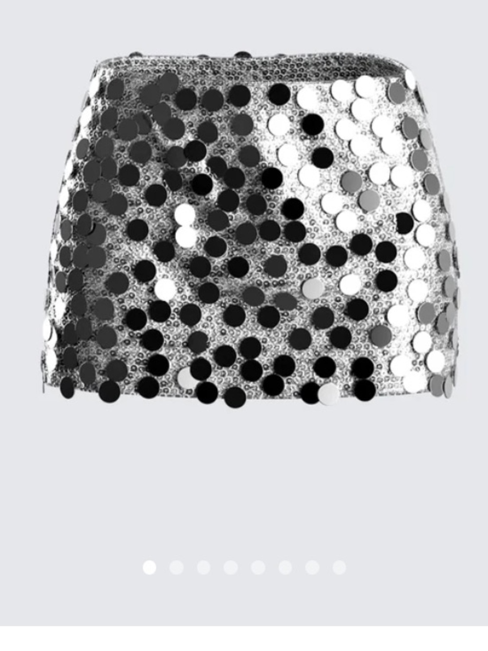 Finesse Silver Sequin Mini Skirt